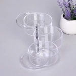 Органайзер для хранения «МАРЦИПАН», прозрачный, три отделения, 10.5*13см (упаковка коробка)