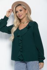 Блуза Стефанна (изумруд) Б11339 LT Collection