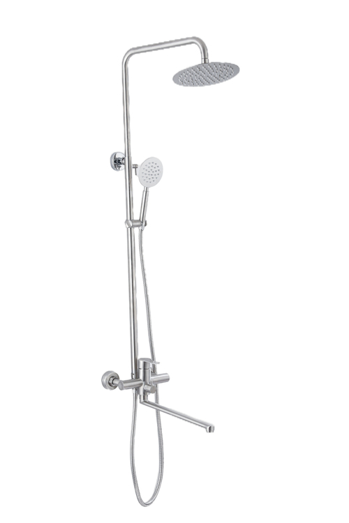 Душевая стойка однорыч, с тропич. душ., лейкой, смесителем, гусак 35см, картр.35мм, P35303S