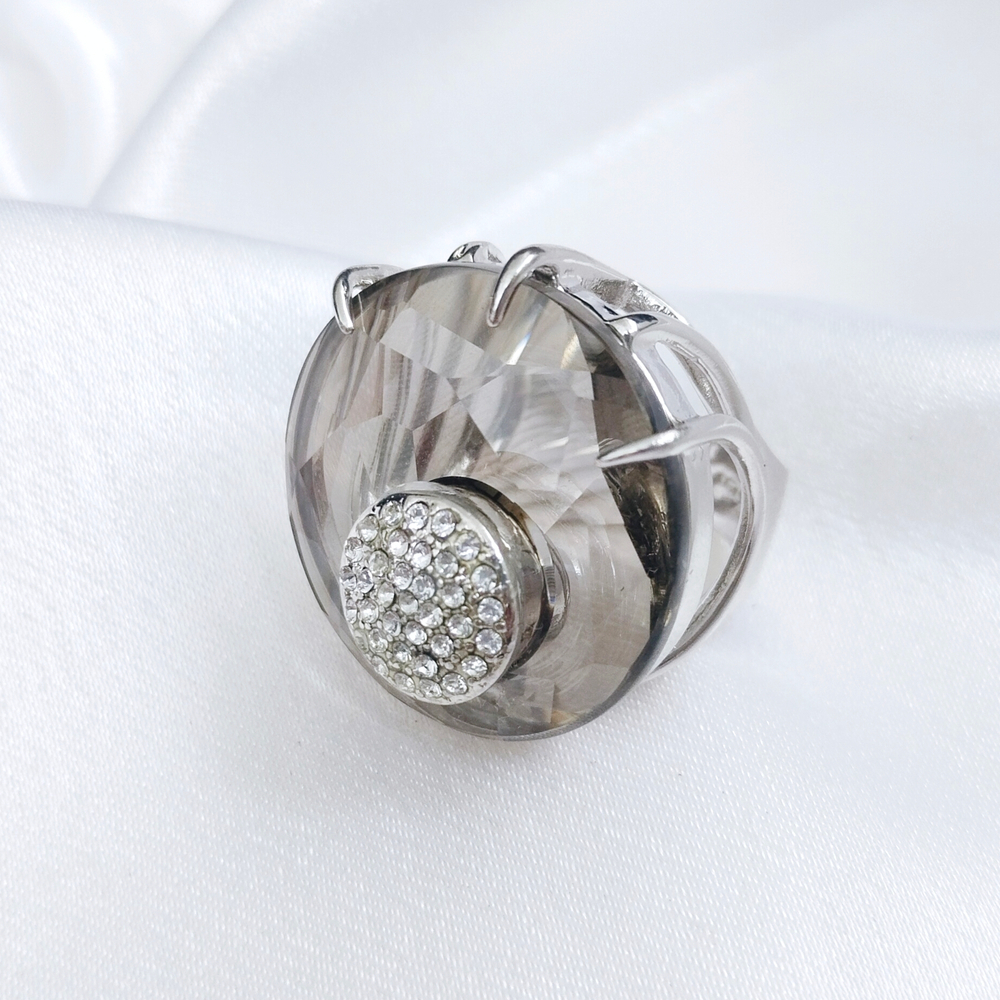 "Ятру" кольцо в родиевом покрытии из коллекции "Bubbles" от Jenavi