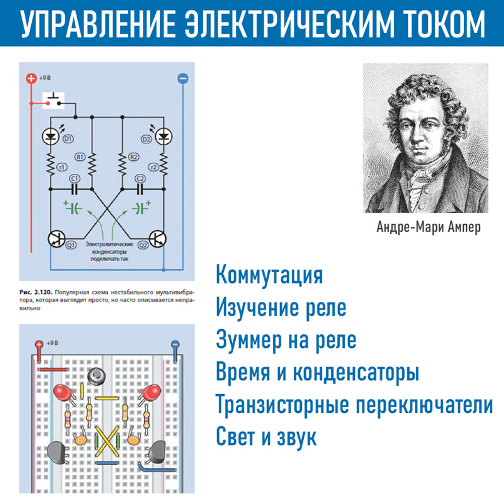 Электронный конструктор БХВ-Петербург Дерзай! Электроника для начинающих 3.0. БОЛЬШОЙ НАБОР + КНИГА