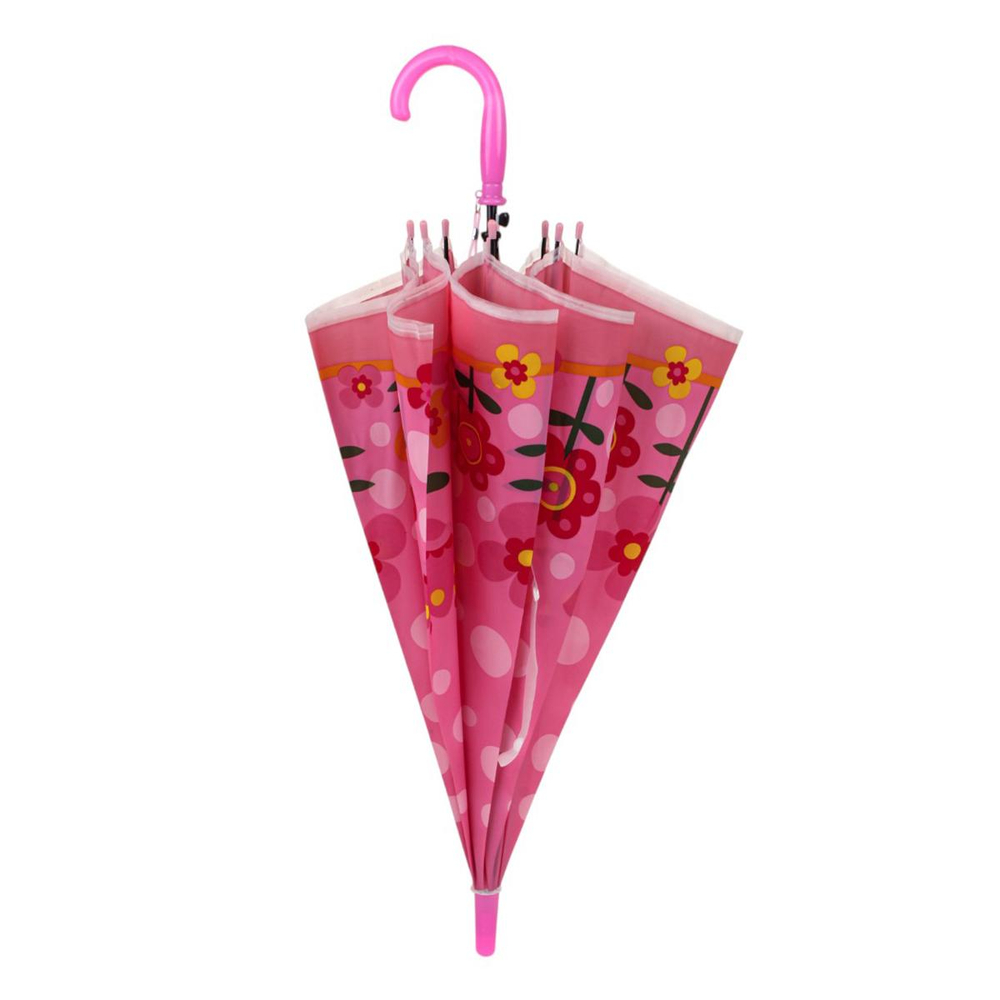 Зонт Цветы розовый, д-50 см, длина 62 см, с-30185
