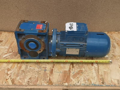 Мотор редуктор коническо-цилиндрический ROSSI MR ICI 80 UO3A 413 B3 с электродвигателем HBZ 90L 4 B5 1.5 кВт