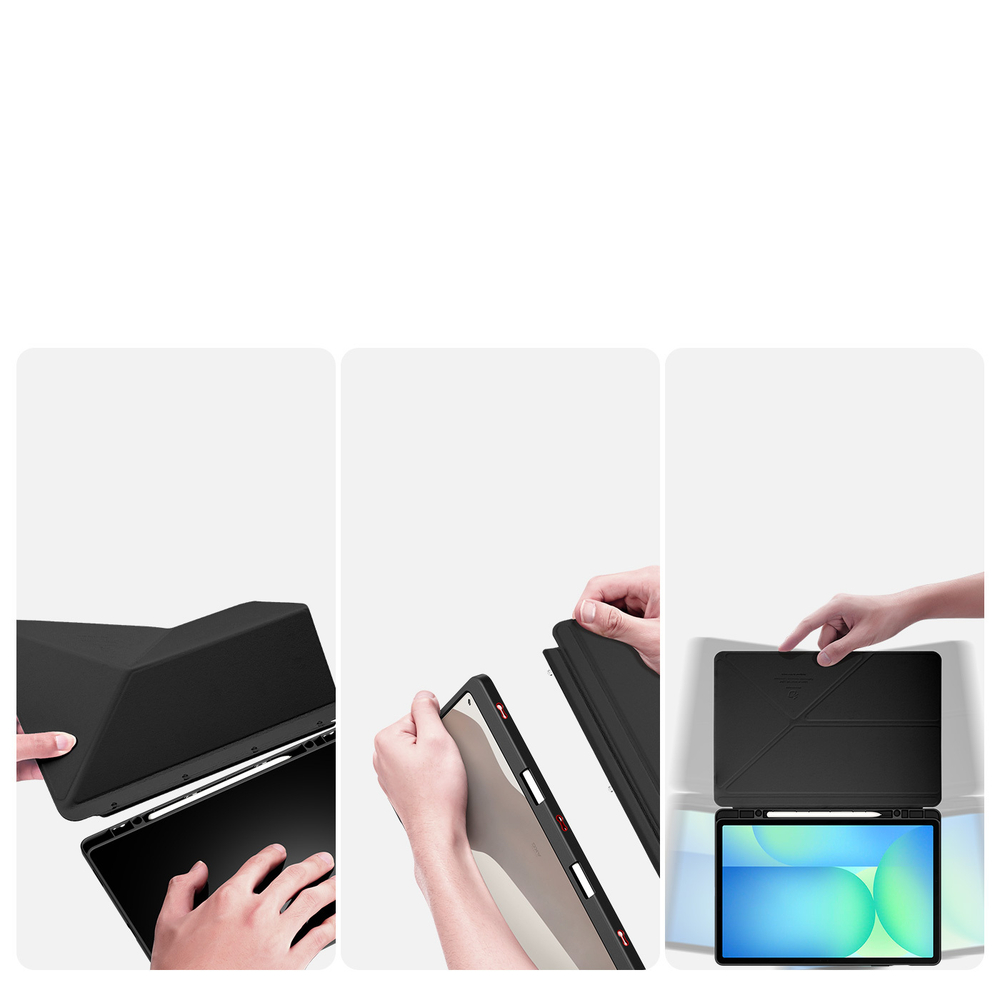 Чехол книжка от Dux Ducis для Samsung Galaxy Tab S10 FE+, серия Magi Series Case, с держателем Pencil и функцией автоматического перехода в спящий режим