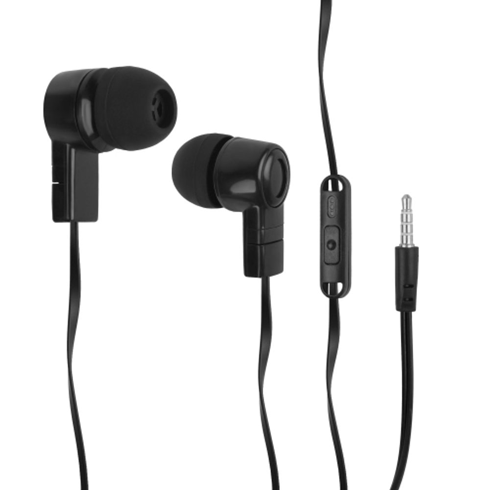 Наушники проводные Intro RX800 айфон самсунг apple вкладыши с микрофоном черные