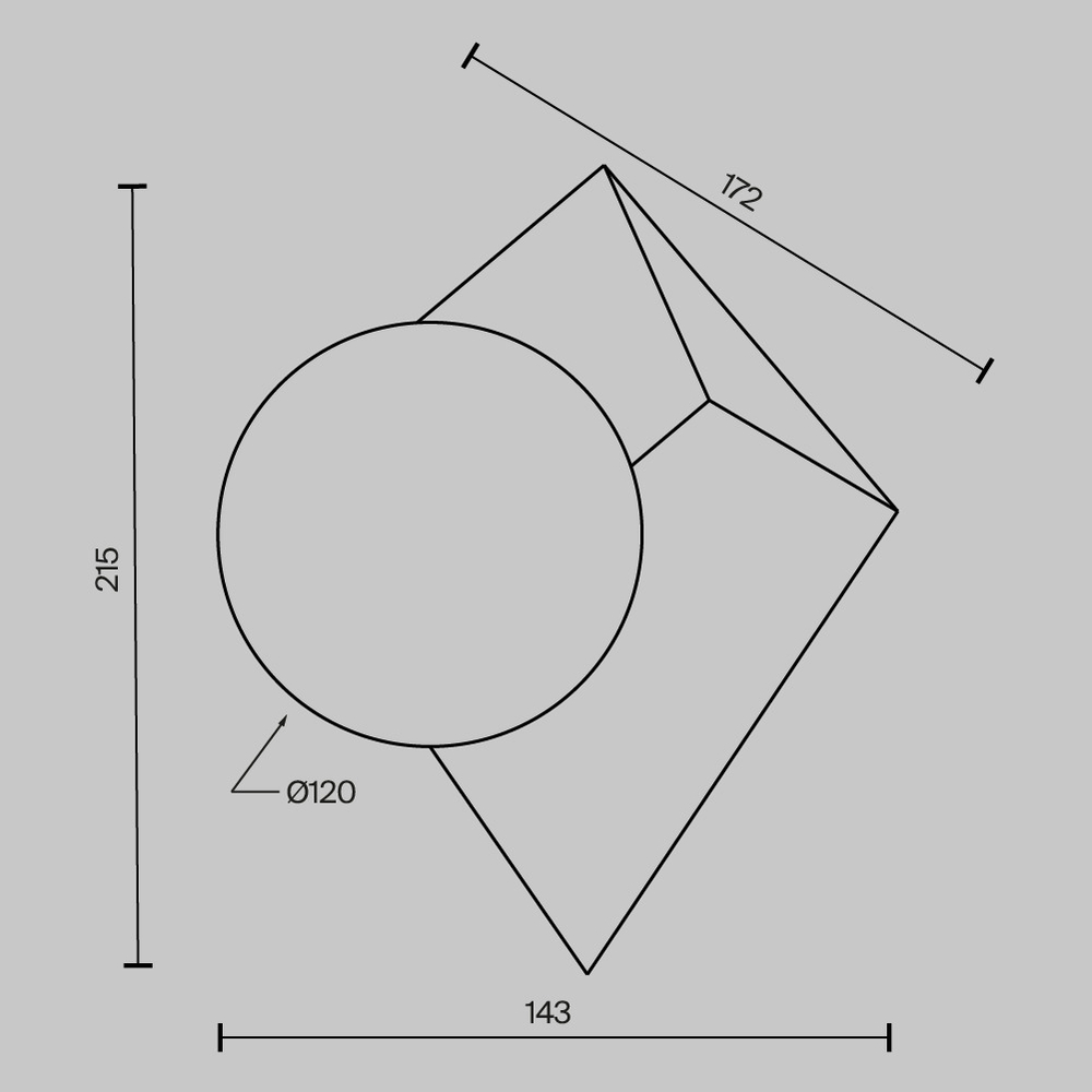 Настенный светильник (бра) Maytoni MOD445WL-01PT