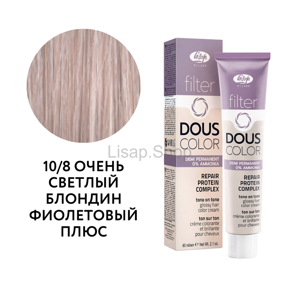 Полуперманентный безаммиачный крем-краситель тон-в-тон "Filter Dous Сolor" (60мл)