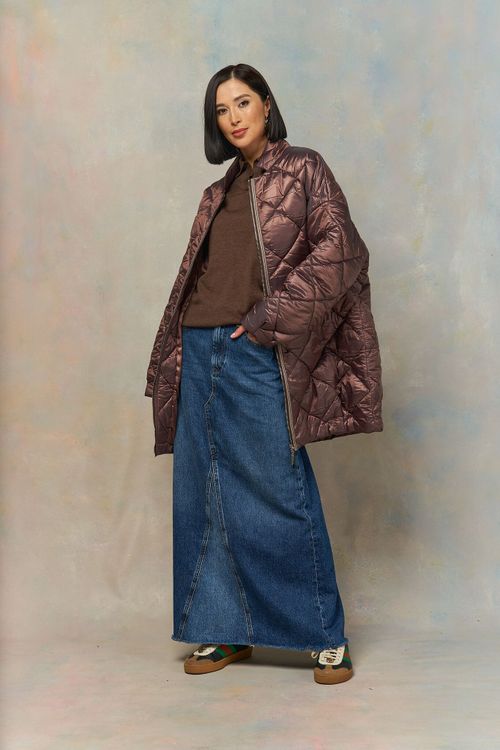 Юбка джинсовая длинная