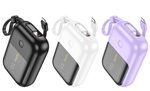 Внешний аккумулятор Hoco Q20 Fountain 10000mAh Type-C/кабель Lightning + Type-C (белый)