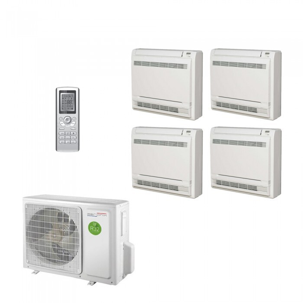 Мульти сплит-система AERONIK консольная на 4 комнаты (20+25+30+35 кв.м.)