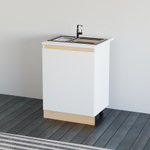 Кухонный модуль 60х45х88, Виола, напольный, под мойку, кухня со столешницей, ЛДСП, белый, Dipriz