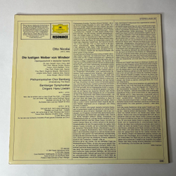 Винтажная виниловая пластинка LP Опера Виндзорские Проказницы Otto Nicolai, Caterina Alda, Die Lustigen Weiber Von Windsor (Германия 1978)