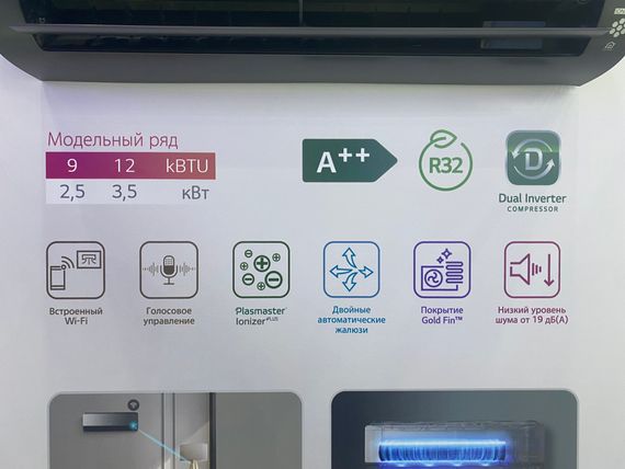 Внутренний блок мульти-сплит систем настенного типа LG ARTCOOL MIRROR AC12BK.NSJR — (2)