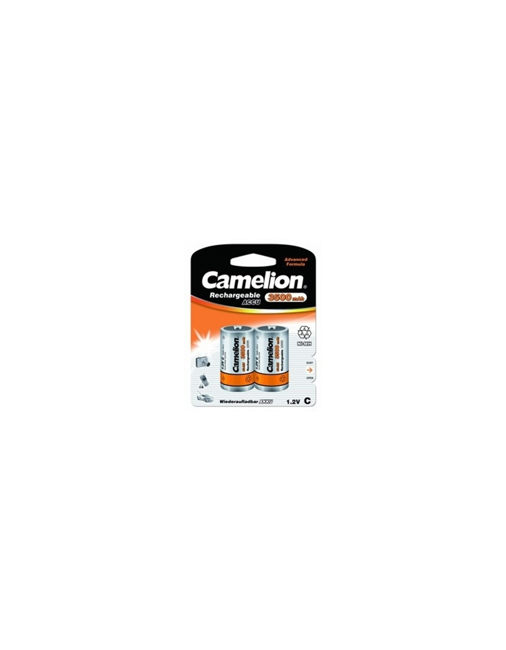 Camelion  C- 3500mAh Ni-Mh BL-2 (NH-C3500BP2, аккумулятор,1.2В)  (2 шт. в уп-ке)