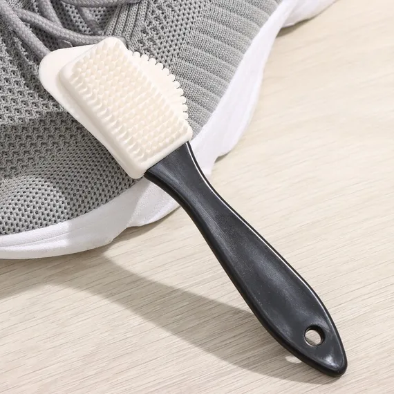 Щётка для обуви тройная: замша, нубук, велюр, 15×4 см, цвет чёрный