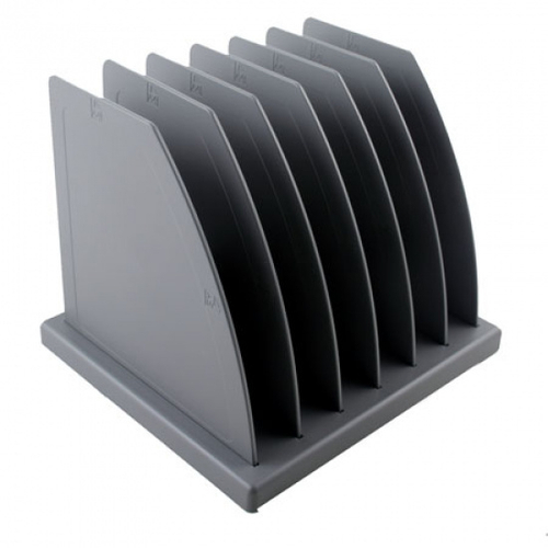 Подставка для журналов и бумаг Стамм, сборная, 6 отделений,  серая СО41 И