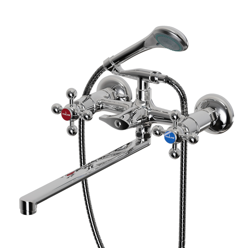 Смеситель для ванны и раковины 1/2 кер. MIXLINE ML07-02