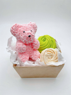 Набор из мыла «Мишка из роз, роуз»