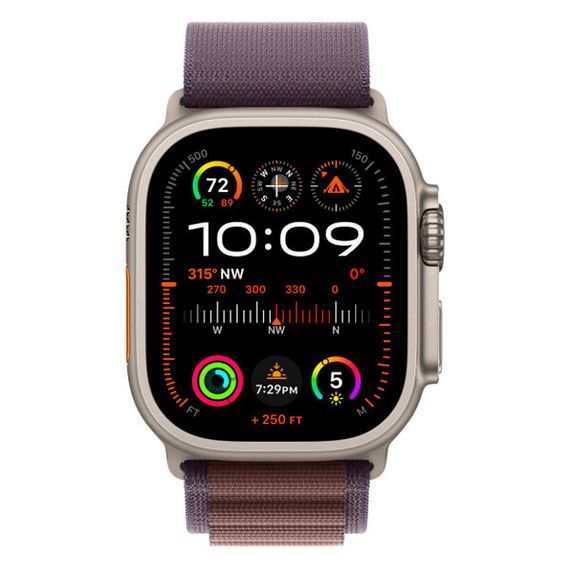 Apple Watch Ultra 2 GPS + Cellular, 49mm, корпус из титана, ремешок Alpine цвета индиго (2023)