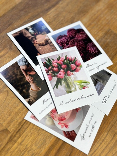 Фирменная открытка к букет