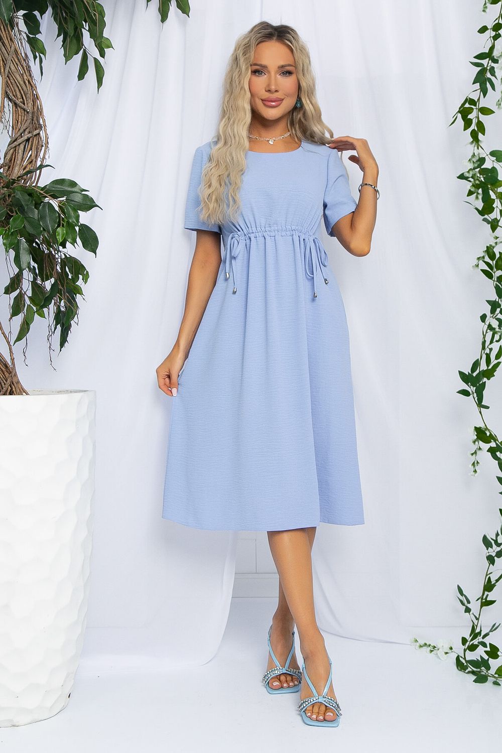 Платье Цветы Лета (голубое) П13057-18М LT Collection