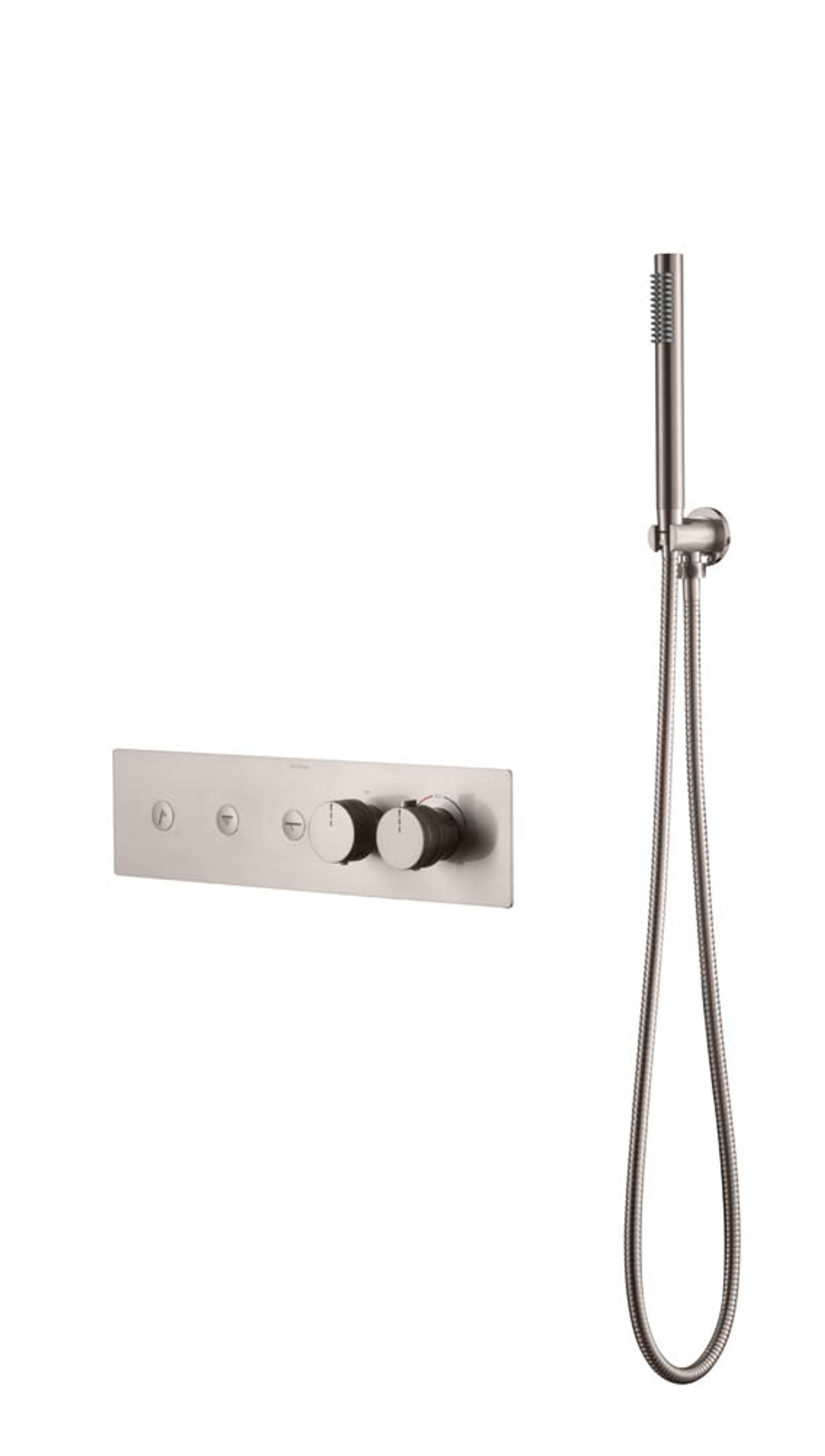 Смеситель FUSION TERMO с ручным душем NICKEL BRUSH