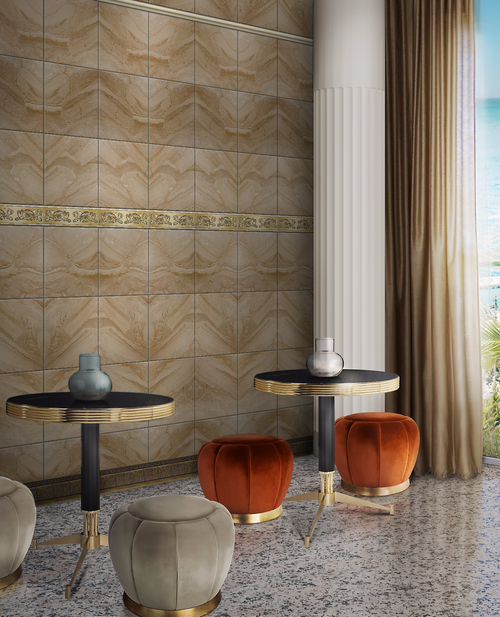 Панель ПВХ фотопечать с глиттером Джордан Бежевый 2700х250мм