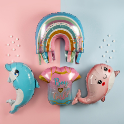 Шар (27""/69 см) Фигура, Радуга для Русалочки, 1 шт. В014