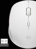 Мышь беспроводная Defender Auris MB-027 белый, 4D,800-1600dpi,бесшумн