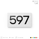 Номер на дверь 597, табличка на дверь для офиса, квартиры, кабинета, аудитории, склада, белая 120х70 мм, Айдентика Технолоджи