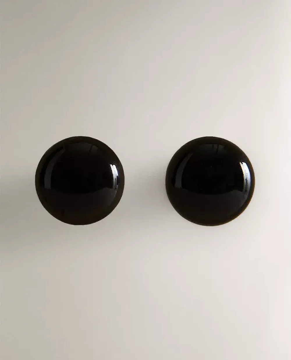 ZARA HOME БЛЕСТЯЩАЯ МЕБЕЛЬНАЯ РУЧКА ИЗ КЕРАМИКИ (НАБОР ИЗ 2 ШТ.), ЧЕРНЫЙ