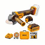 Аккумуляторная УШМ 20В, BL 115/125 мм 1хАКБ 4Ач и ЗУ SUPER INGCO CAGLI2111561 INDUSTRIAL