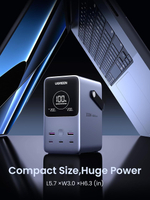 Мобильный аккумулятор Power Bank, 48000mAh, DigitalDisplay, 300W, серый, UGREEN 25286