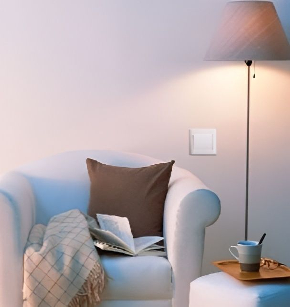 Розетка 1-я с з/к ProfiTec Optima керамика, бежевая