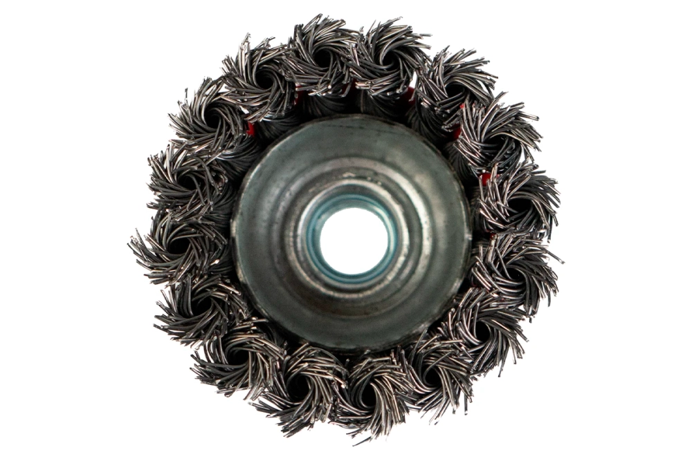 Щетка по металлу для УШМ 65 мм М14 крученая (чашка)