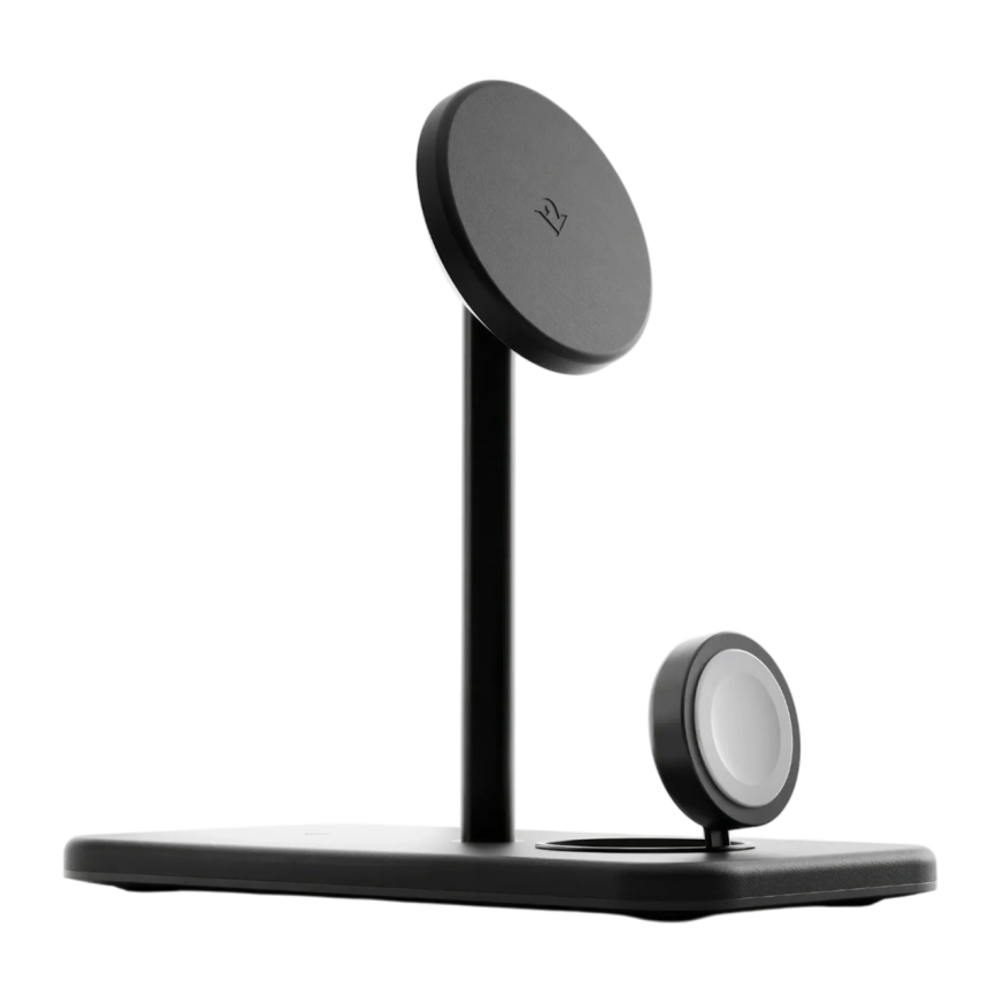 Зарядная станция MagSafe Twelve South HiRise 3 Deluxe для iPhone, Apple Watch и AirPods (Qi2) Беспроводная зарядка: Qi 15 Вт, Qi 7,5 Вт, магнитное крепление для быстрой зарядки Apple Watch (Qi 5 Вт). Проводная зарядка: нет. Сертификации MFi и Qi2. Отсутст