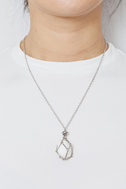 Авоська-подвеска для кристаллов серебристая S