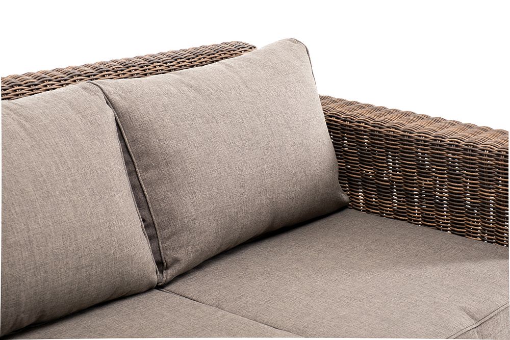 "Боно" диван из искусственного ротанга трехместный, цвет коричневый