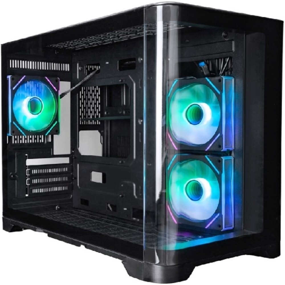 Корпус для компьютера 1STPLAYER UVIEW UV6 ARGB Black / mATX / 3x120mm ARGB fans / UV6-BK-2FC7R-1FC7
