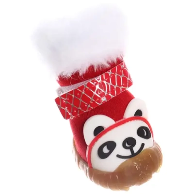 Ботинки зимние для животных «МОДНЫЙ БРО», на липучке, цвет красный, размер 1, 4см