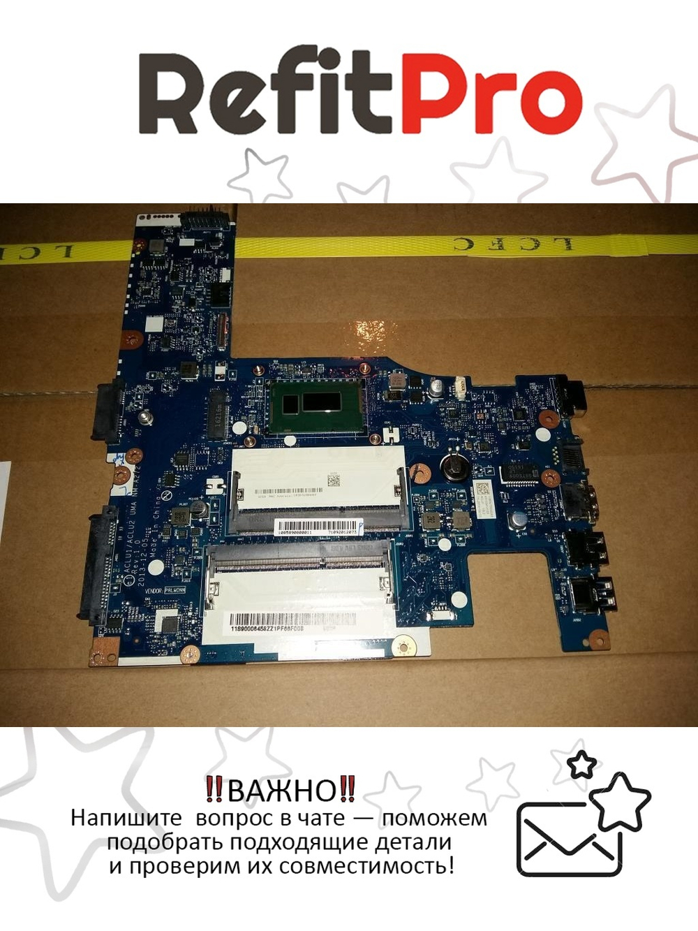 Материнская плата для ноутбука Lenovo IdeaPad G40-70 ACLU1 W8P UMA 3558U 1000M (90006458), оригинал