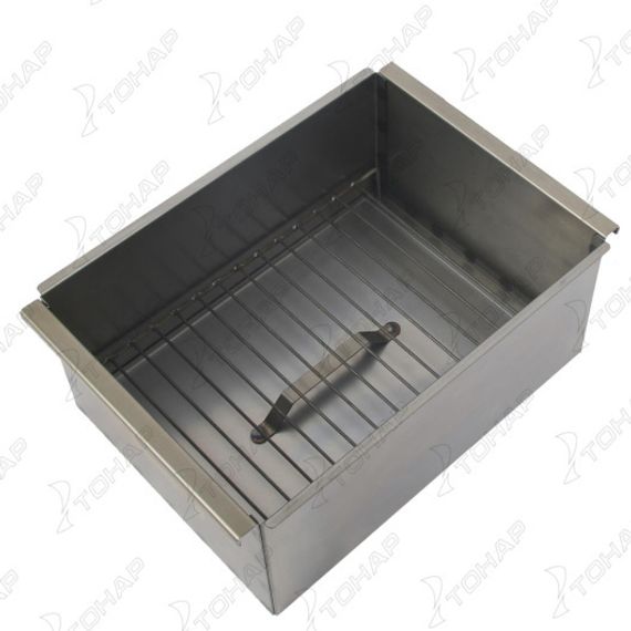 Коптильня двухъярусная Тонар с поддоном для сбора жира 380х280х170 (сталь 1,5 мм) (К-003)