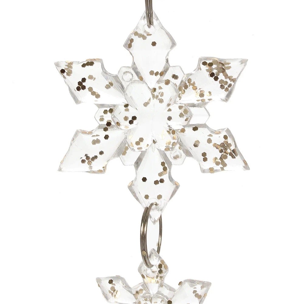 Подвеска «Хрустальные снежинки 26 см, Золото