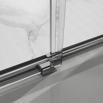 Душевая дверь Azario SHANGHAI раздвижная 110х195, толщина полотна 6мм универсальная, цвет профиля брашированное золото