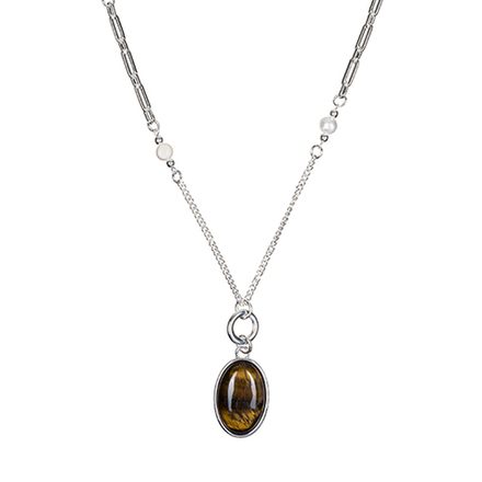 Колье Fiore Luna TIGER EYE LN5156 BR/S