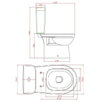 УНИТАЗ-КОМПАКТ КЕРАМИН АЛЬБАНО R СИДЕНЬЕ МС ИНКОЭР ОДНОРЕЖИМ ФАРФОР