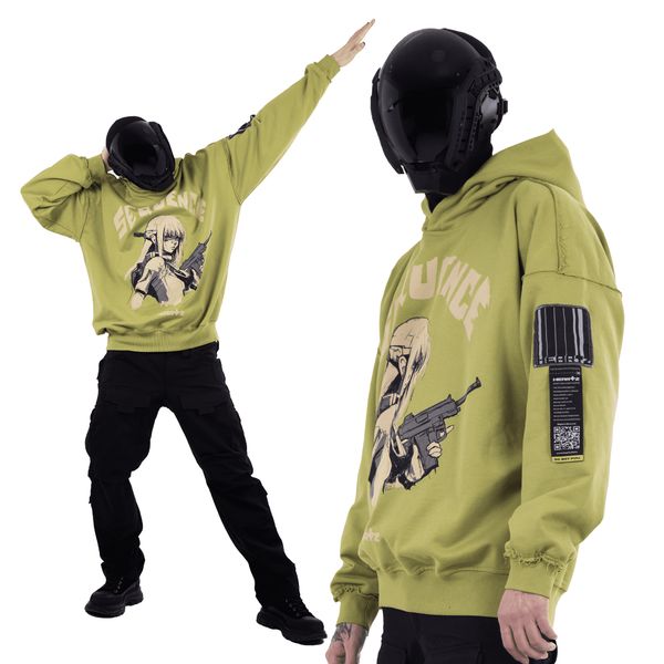 Худи Sequence Sage Distressed зеленый - фото 2