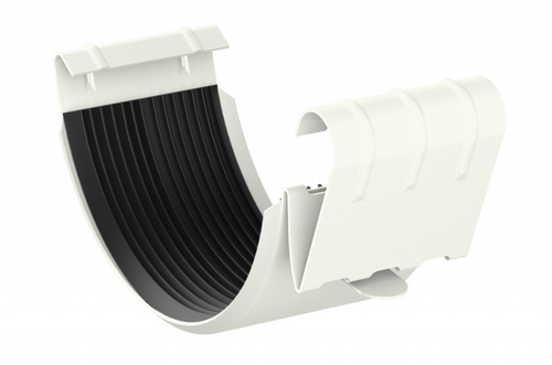 Соединитель желоба 125мм RAL9003 Белый