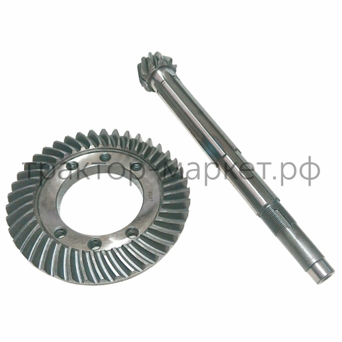Шестерня коническая ведущая и ведомая (10/41Т; L=325 мм.) заднего моста под шлицы Уралец 224