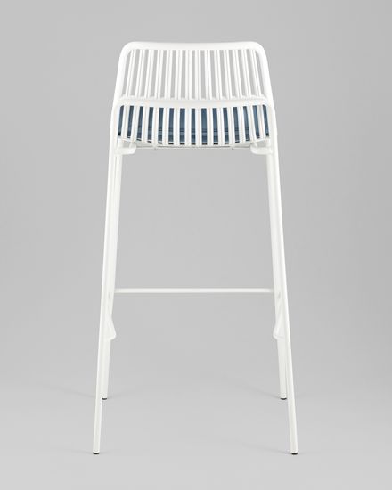 Стул барный Spain с подушкой белый